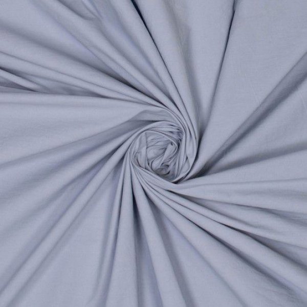 Webware Baumwolle Poplin stone washed, hellblau